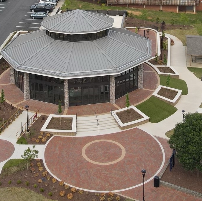 Mitchell Roofing Roofs Burlington City Park carousel